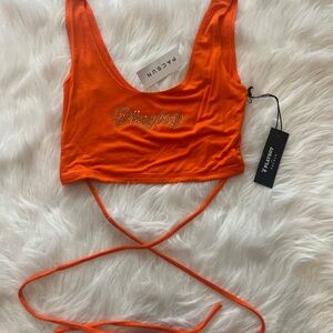 Playboy Orange Crop Top